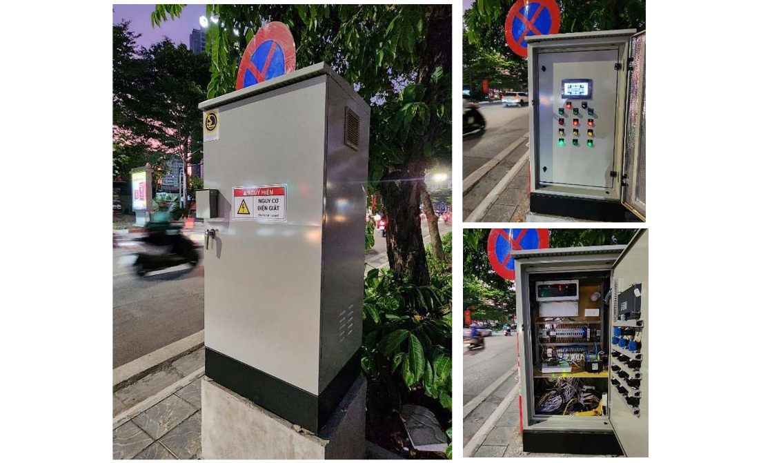 Tủ điều khiển trên nút giao thông