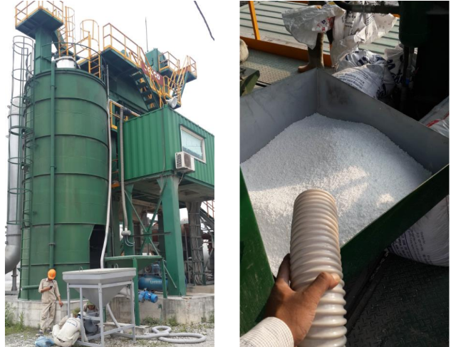 Thiết bị cấp phụ gia SBS được lắp đặt tại trạm